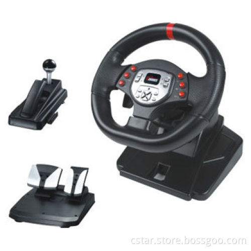 Programmable Vibration Steering Wheel for Sony's PlayStation 3/2/USB 3-in-1